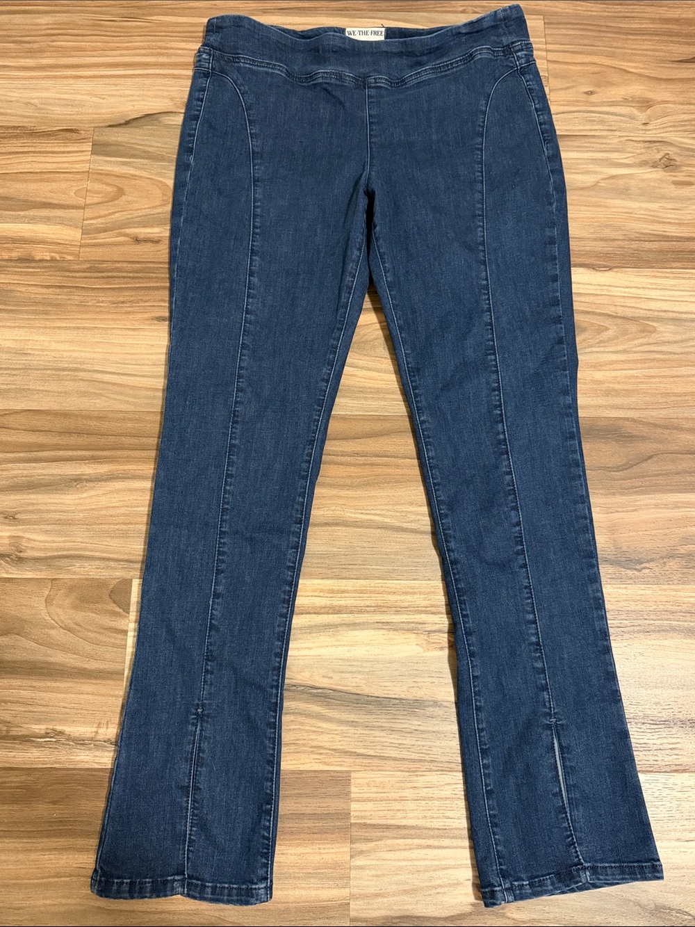 We The Free Women’s Sz. L Double Dutch Split Hem Skinny Jeans Medium Wash
